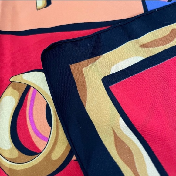 Vintage Pablo Picasso Oversized Scarf Love XO Pop Art Red Hearts - Picture 4 of 7